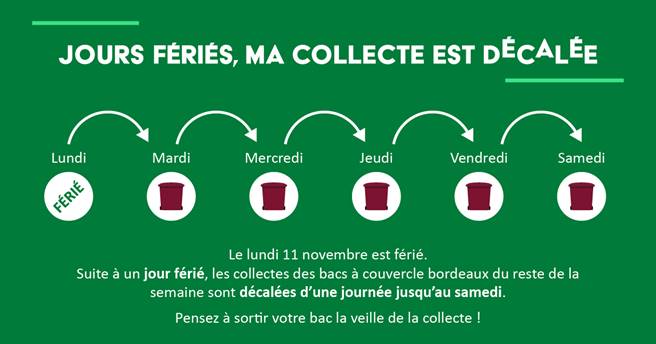 Jour férié collecte décalée 