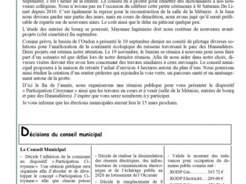 Saturn&#039;Echo Septembre 2019