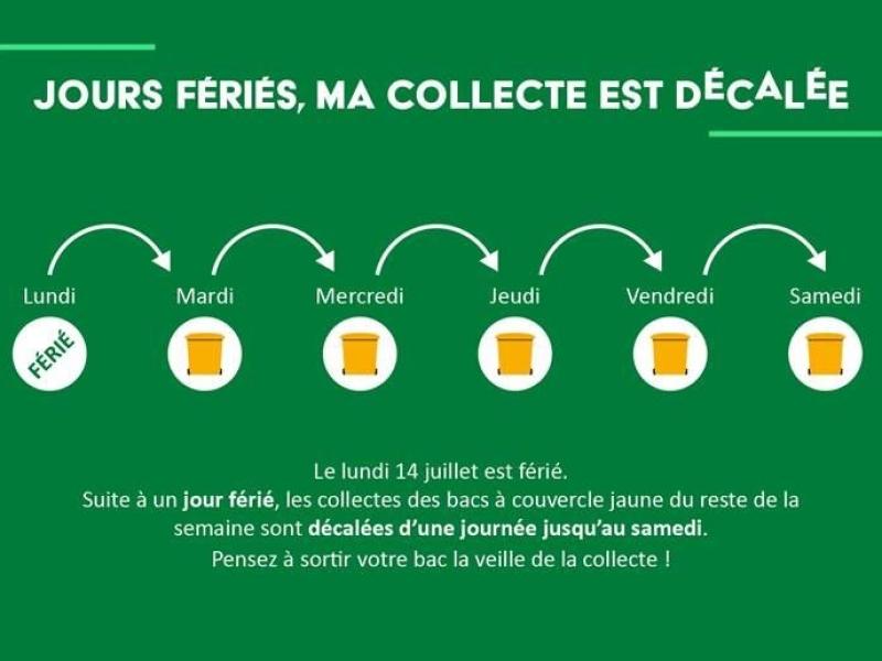 Jour férié 14 Juillet, collecte décalée